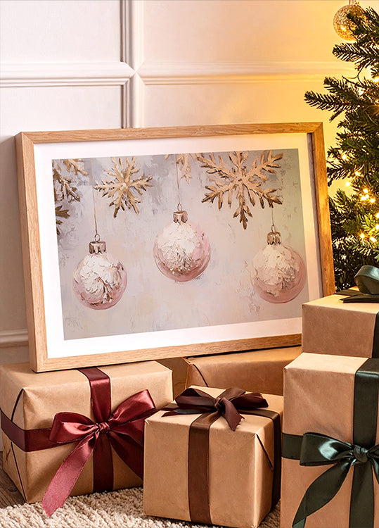 Elegant Winter Ornaments Plakat
