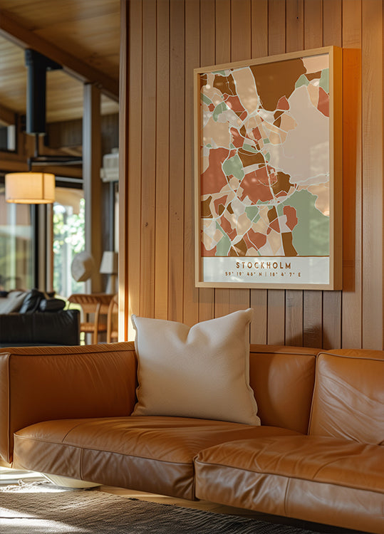 Black Maps Earth Tones 83 Plakat