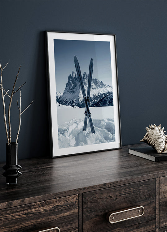 Crossed Skis Plakat