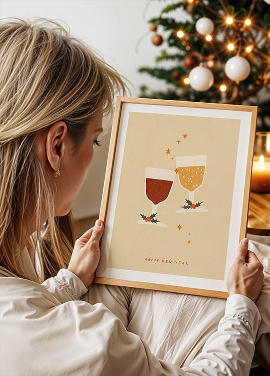 Make a wish to the clinking of glasses Plakat