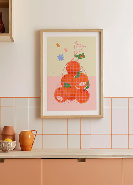 Fresh and Ripe Oranges Plakat