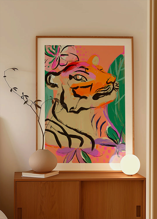 Vibrant Tiger Bloom Plakat