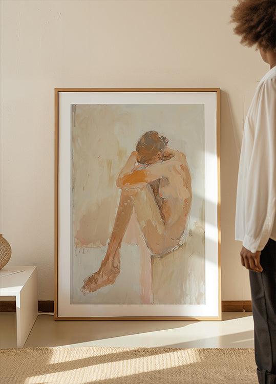 Woman In Bathroom Plakat