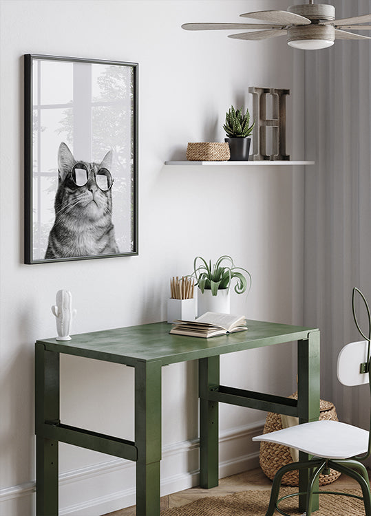 Sophisticated Feline in Sunglasses Plakat