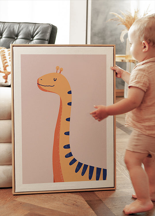 Orange Dinosaur Plakat