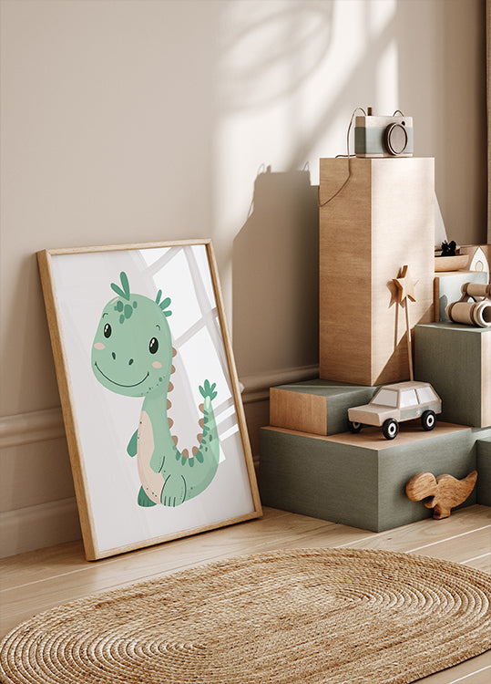 Green Dinosaur Plakat
