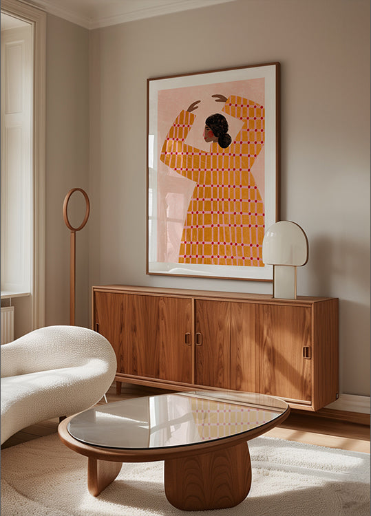 The Woman With the Checked Dress Plakat