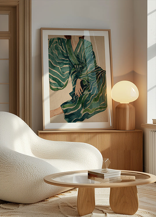 Green Kimono Flow Plakat