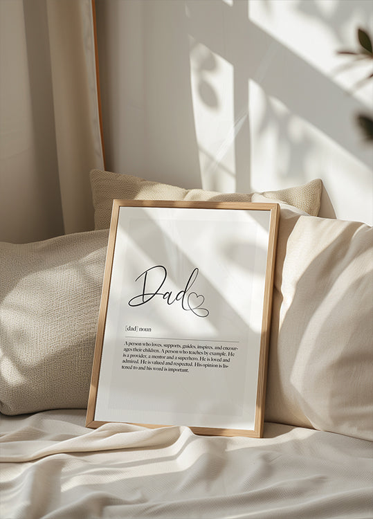 Father Definition Personalized Plakat