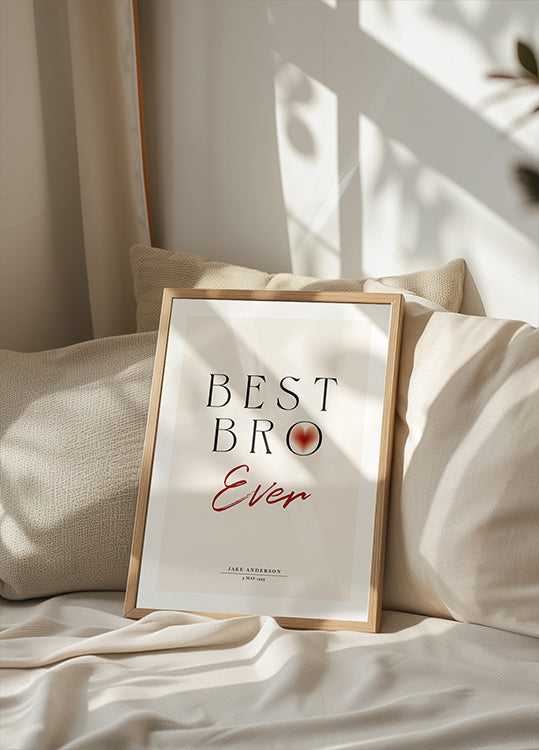 Best Bro Ever Personalized Plakat