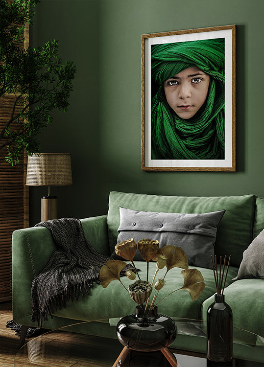 Green Boy Poster