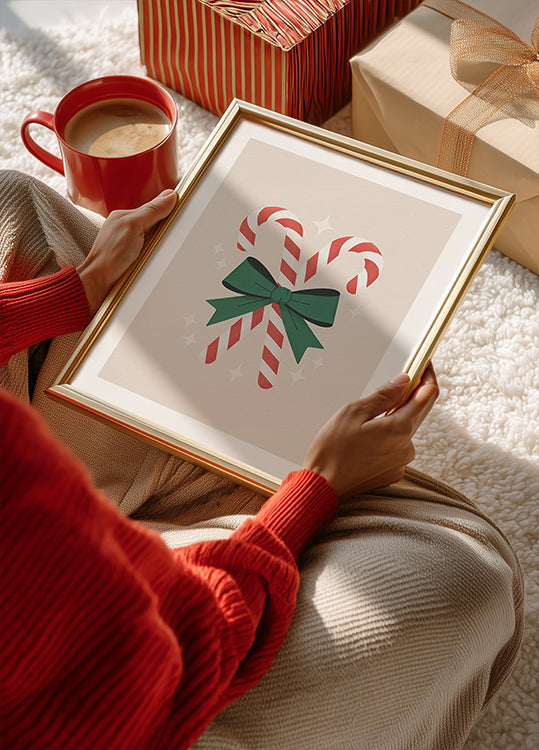 Christmas Candy Canes Plakat