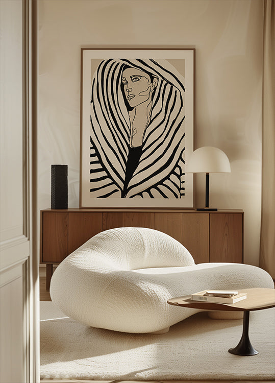 Striped Elegance Plakat