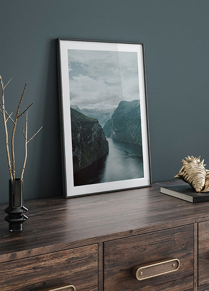 Majestic Fjord Landscape Plakat