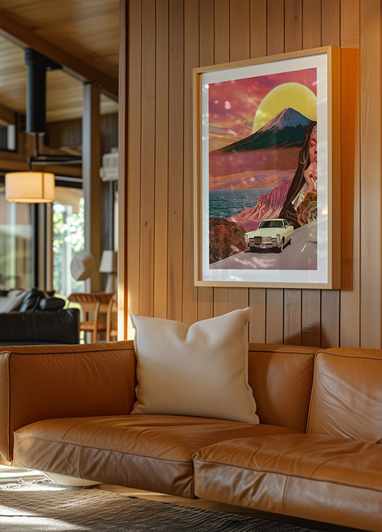 Retro Landscape Collage Plakat