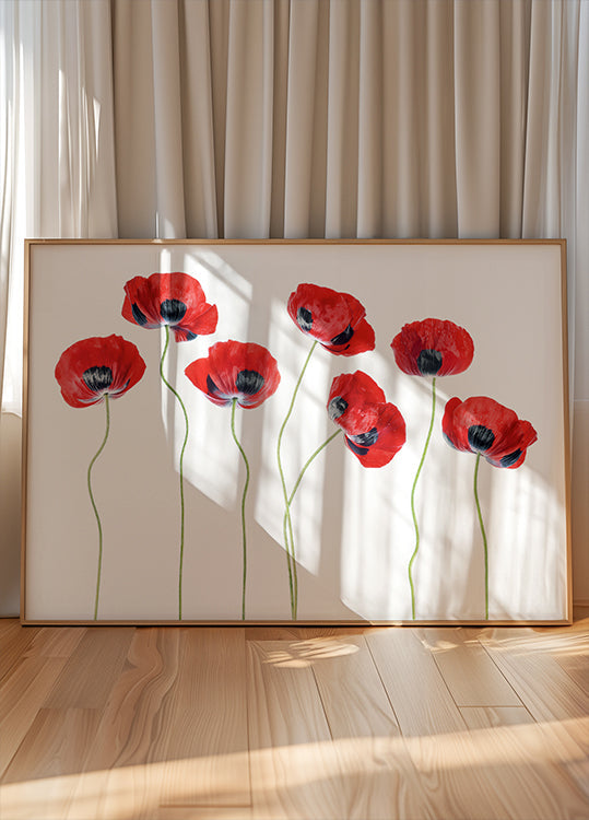 Ladybird Poppies Plakat