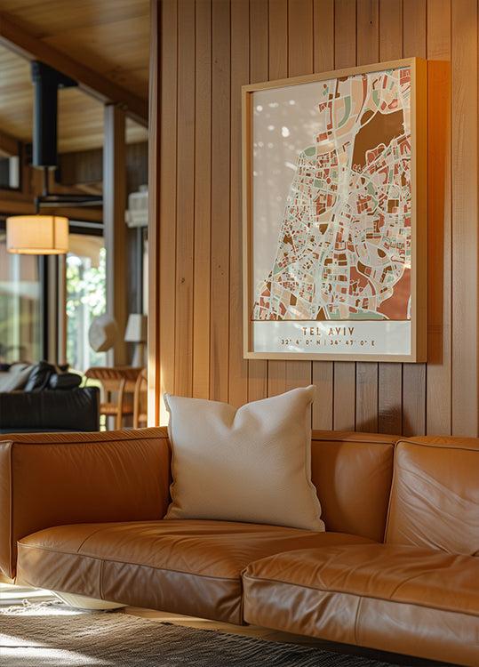 Black Maps Earth Tones 87 Plakat