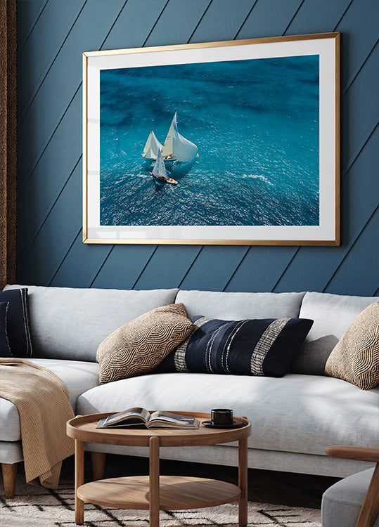 Croisement bleu Plakat