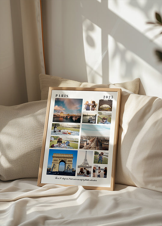 Travel Memories Personalized Photo Collage Plakat