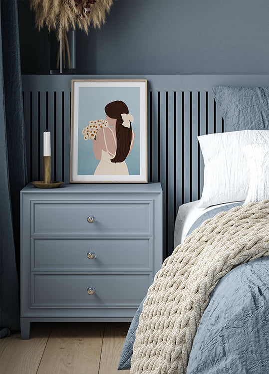 Woman with Daisies Plakat