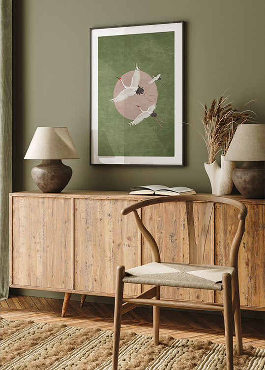 Cranes in Flight Plakat