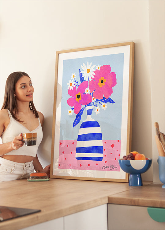 Maximalist Flower Vase Plakat
