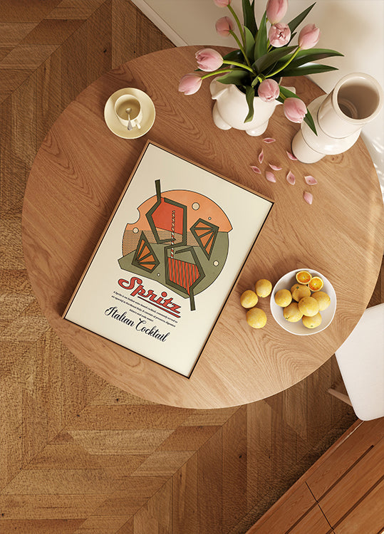 Geometrical spritz print Plakat