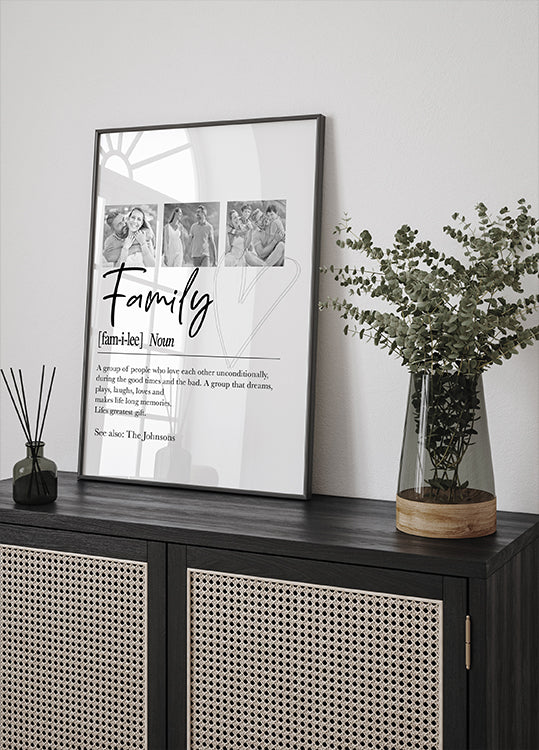 Personalized Family Definition Plakat