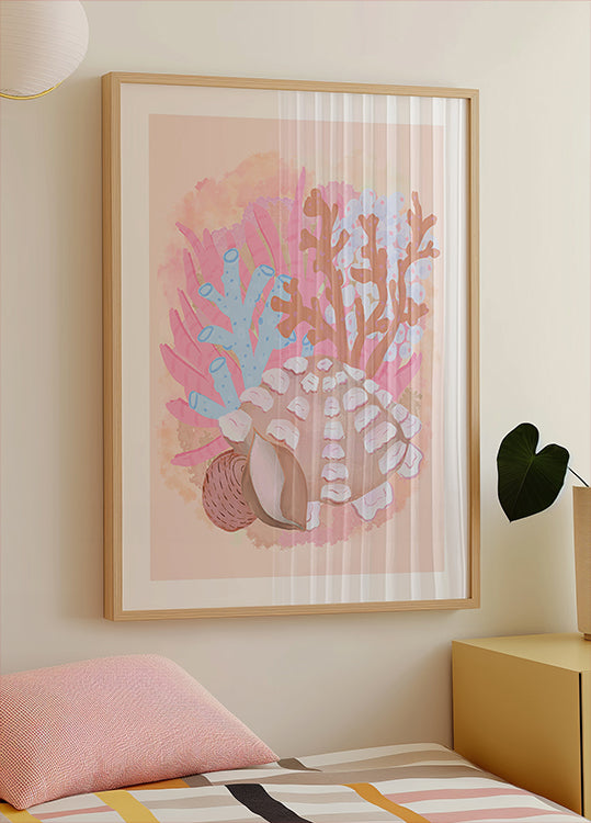 Pink Seashells Plakat