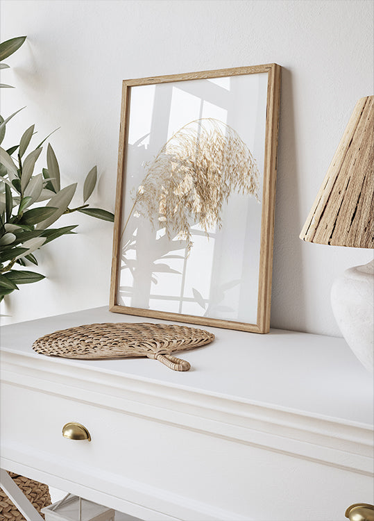 Boho Minimalist Dried Grass Plakat