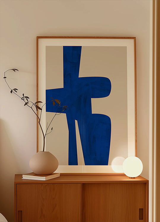 Blue Harmony Shape Plakat