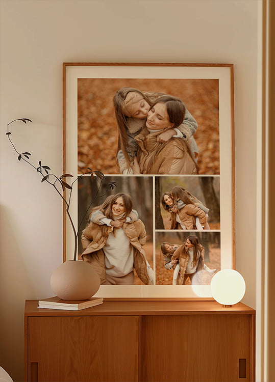 Mother and Daughter Personalized Photo Collage Plakat