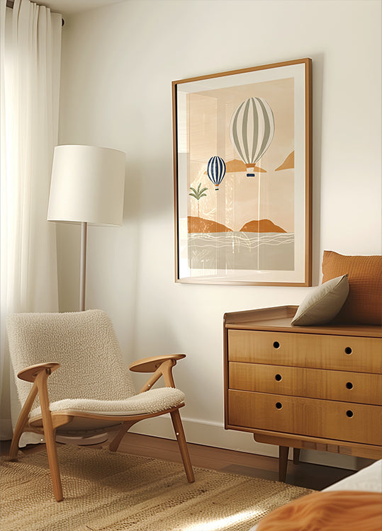 Airballoons In Dessert Plakat