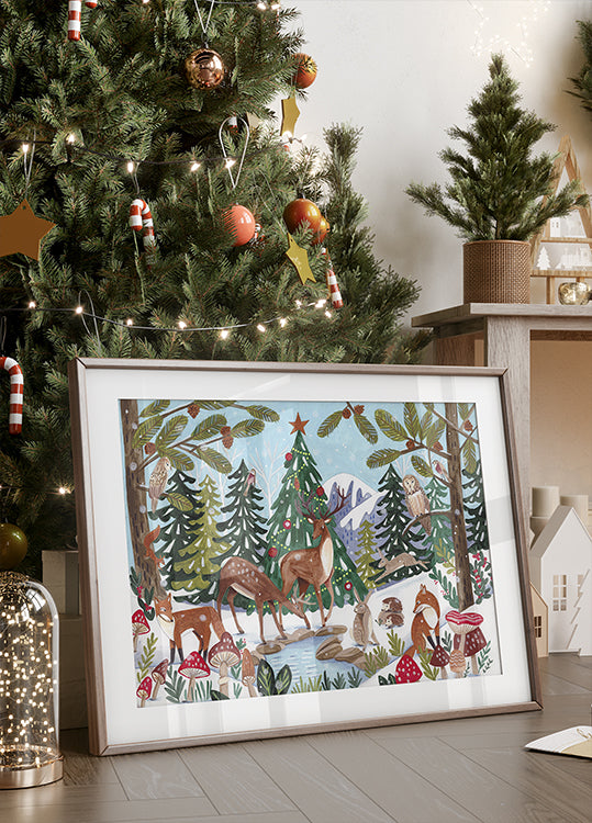 Animal Winter Scene Plakat