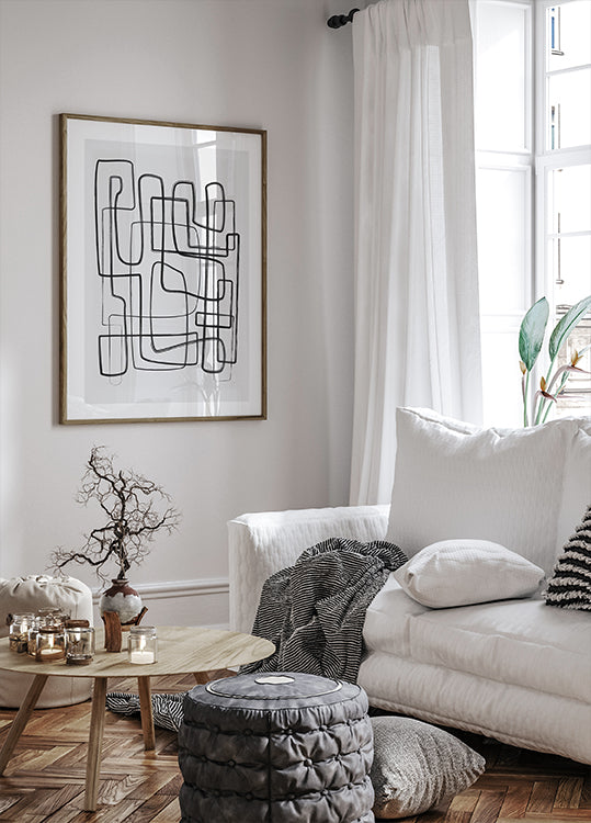 Brushed Lines Abstract No2 Plakat