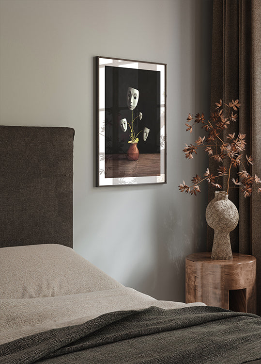 Masked Emotions, surreal plant Plakat