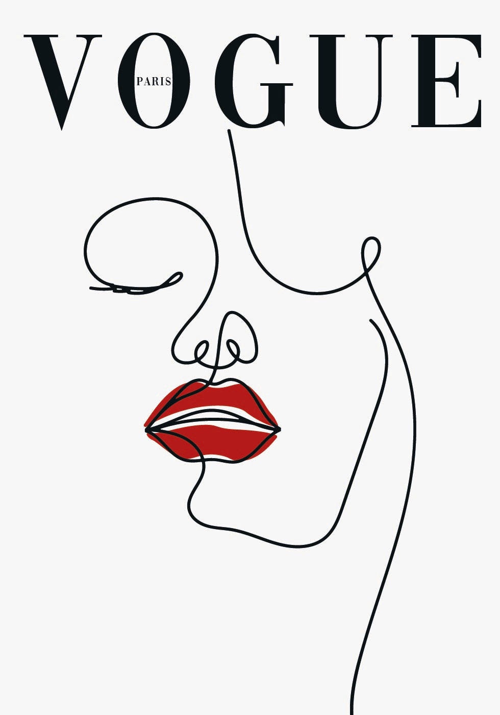 Red Lips Vogue Plakat