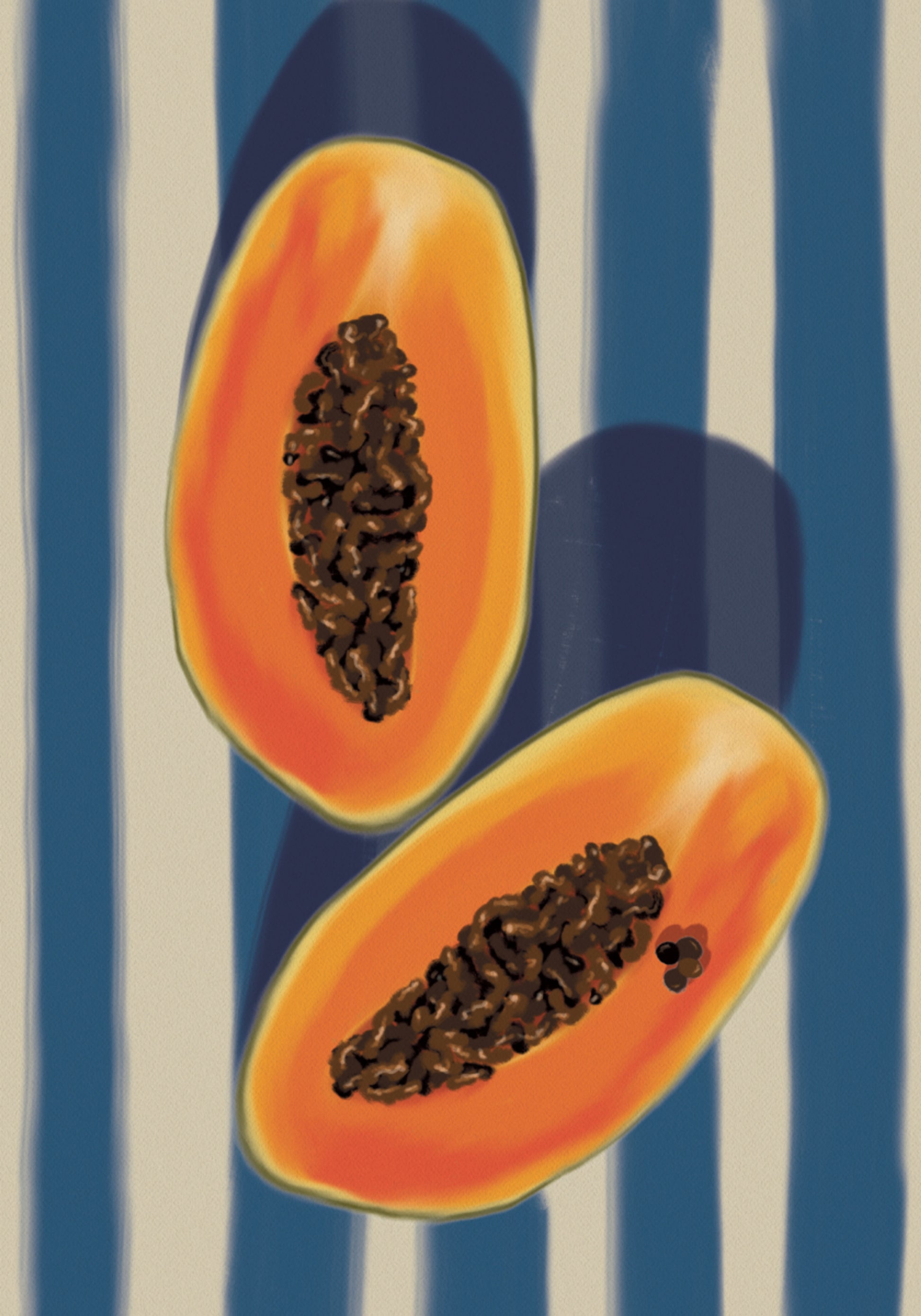Tropical Papaya Halves