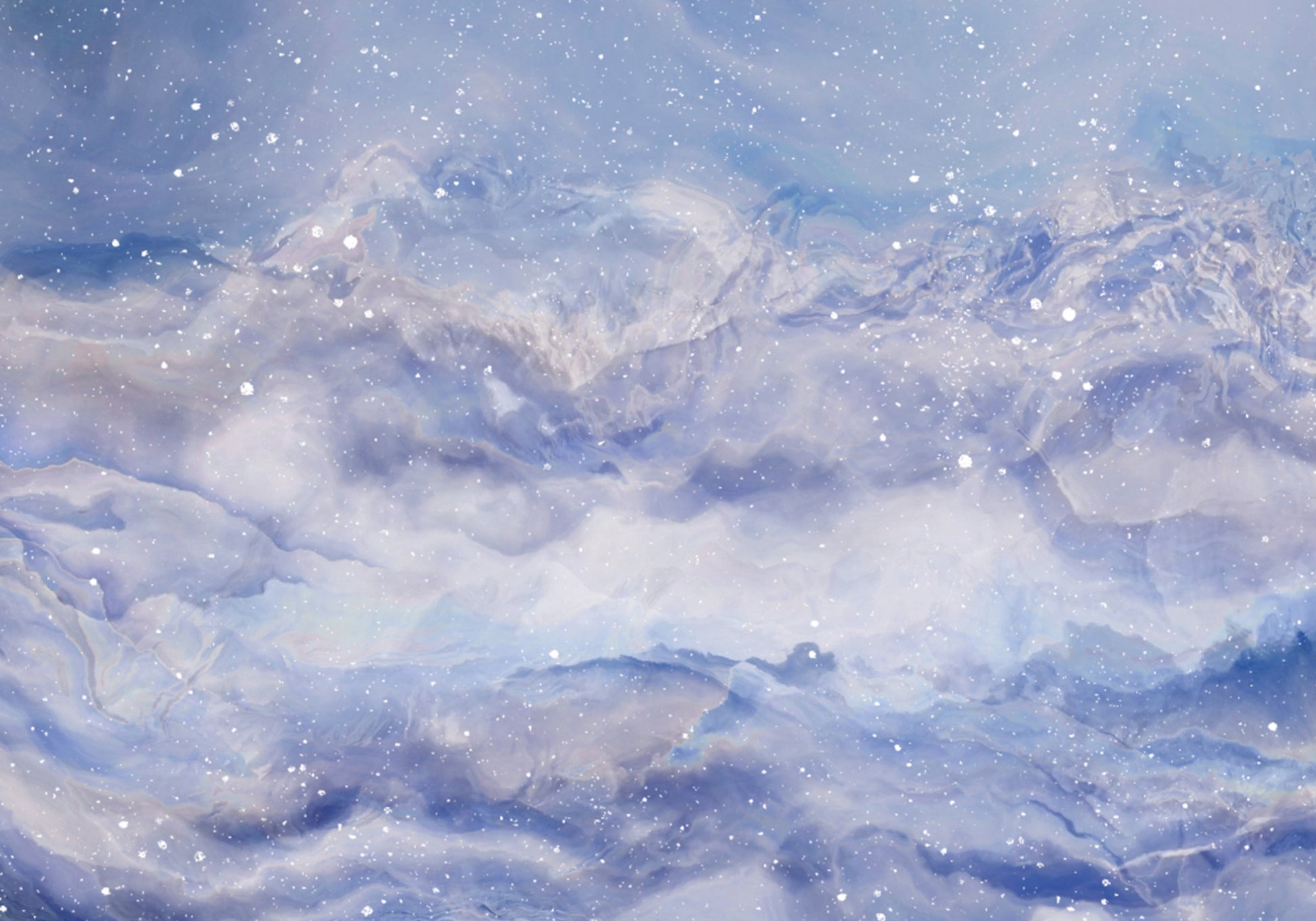 Mountains Under A Starry Sky