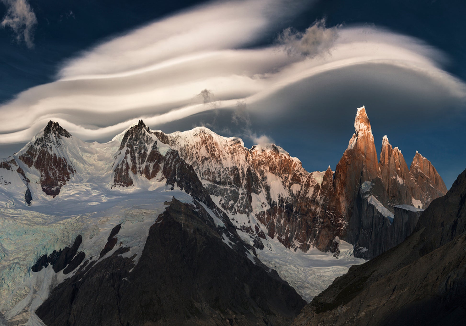 Golden Peaks Lenticular Sky