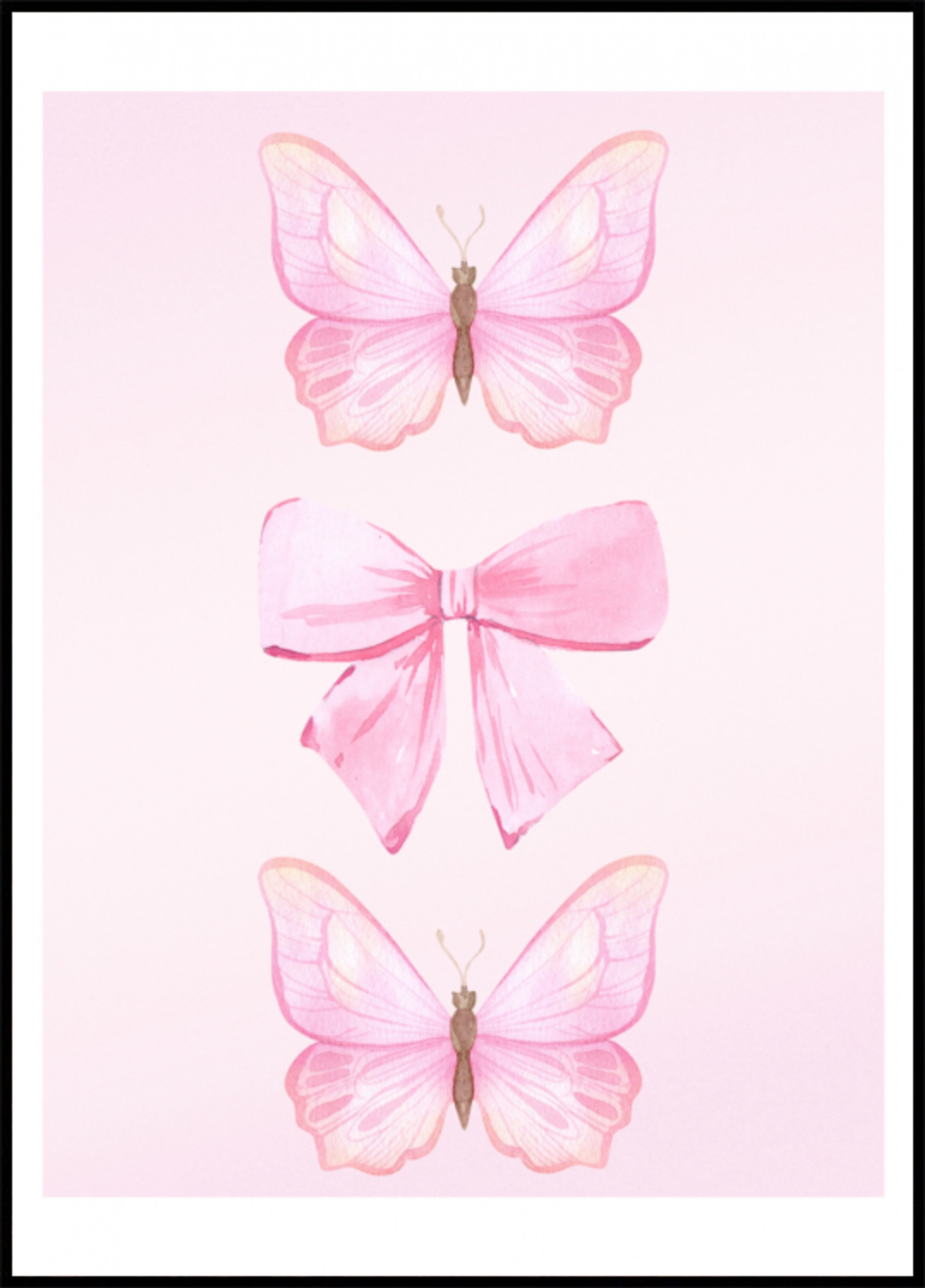 Pink Butterflies and Bow