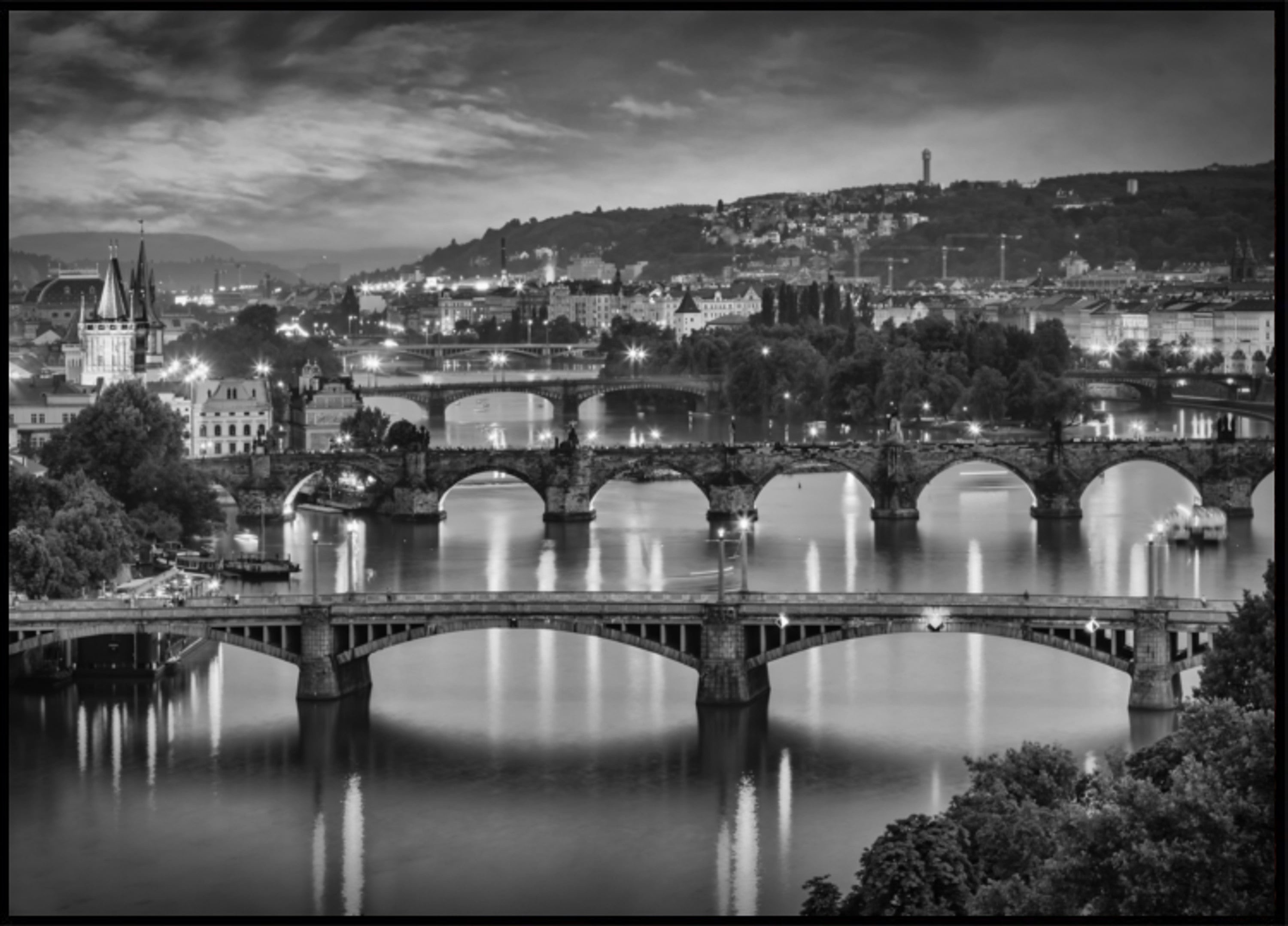 Prague Night Bridges