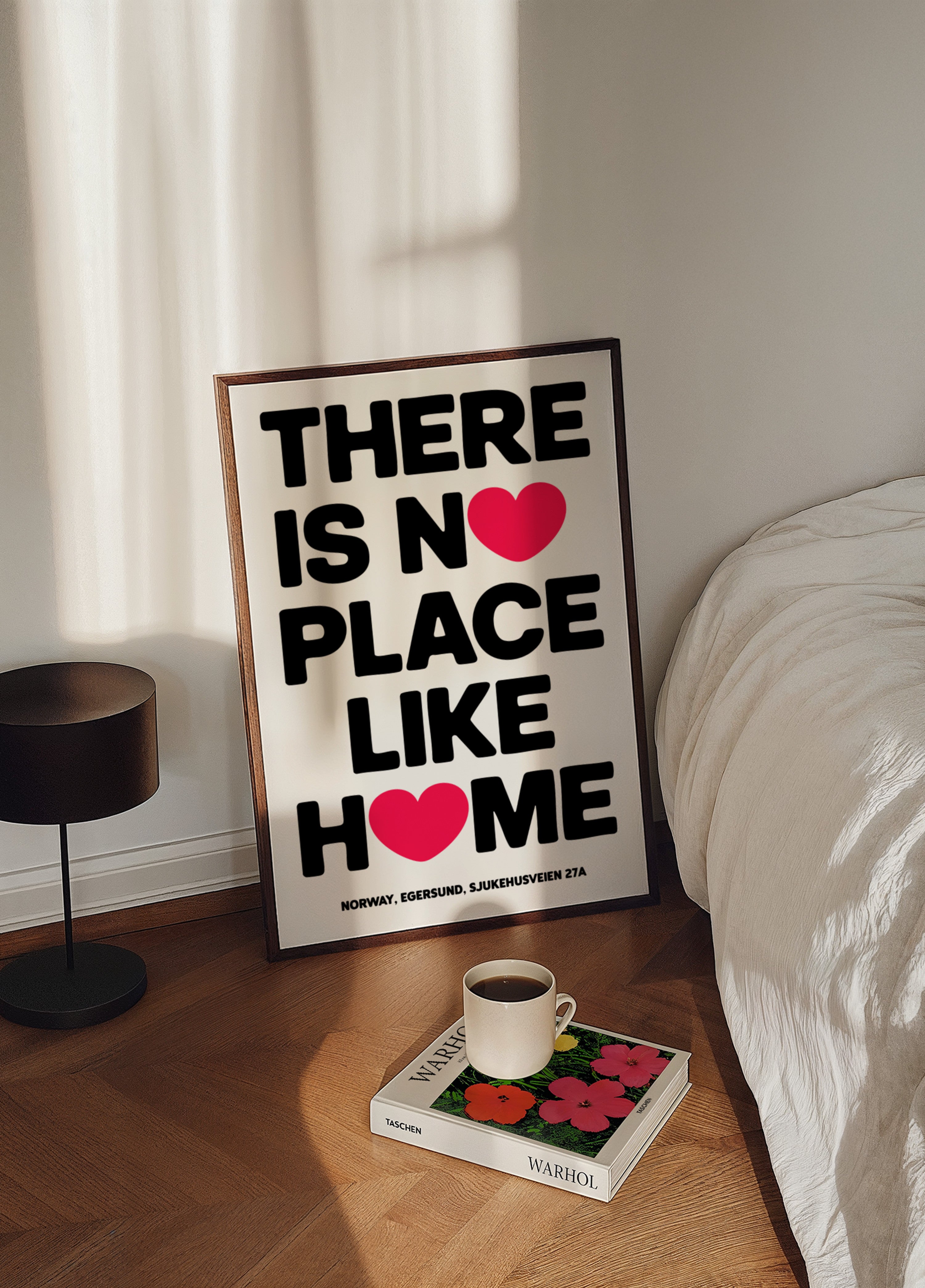 Inspirational Quote Poster with Heart Icons