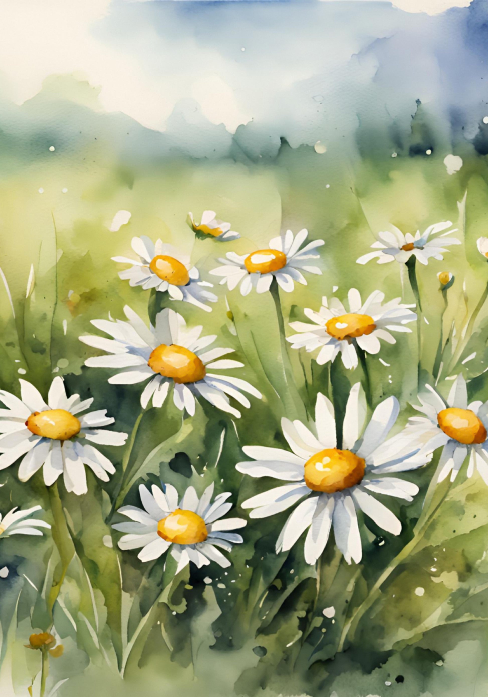 Blooming Daisy Field