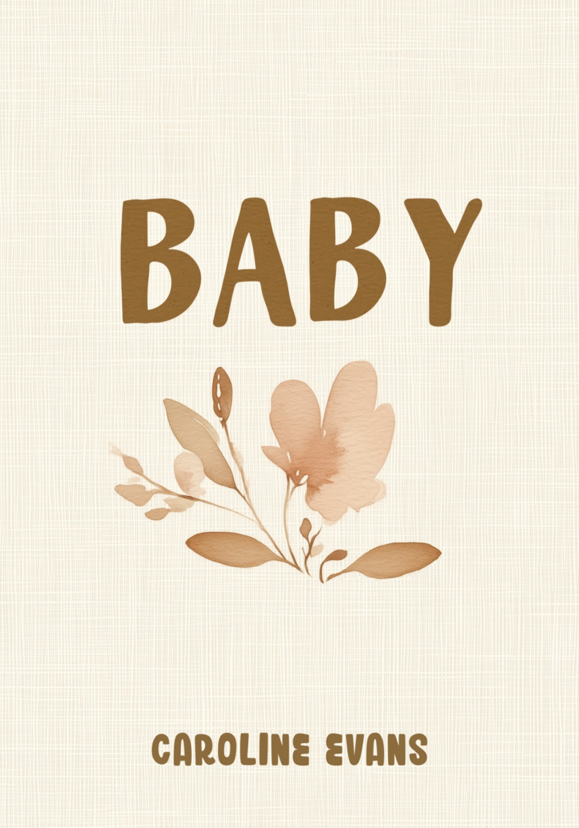 Malerisk blomster baby navn veggkunst uten navnepersonalisering
