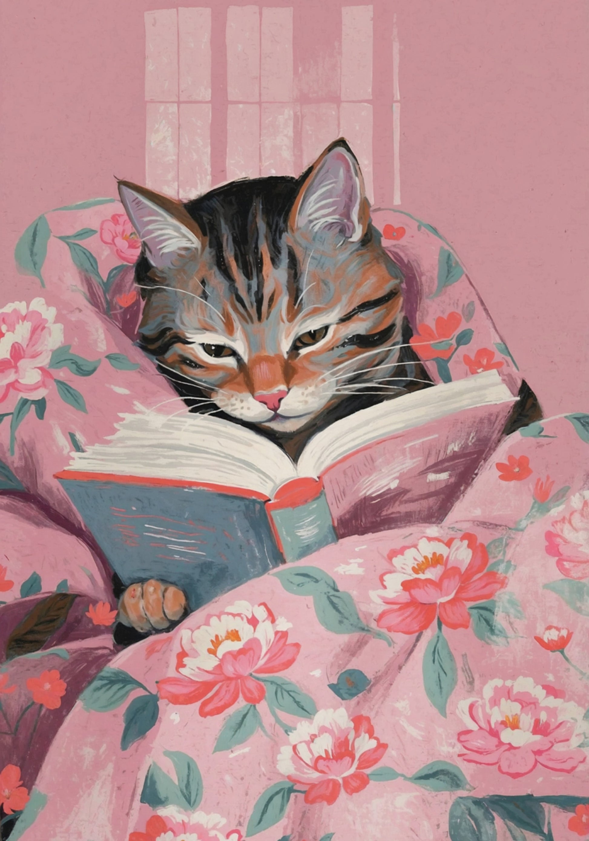 Cozy Cat Reading