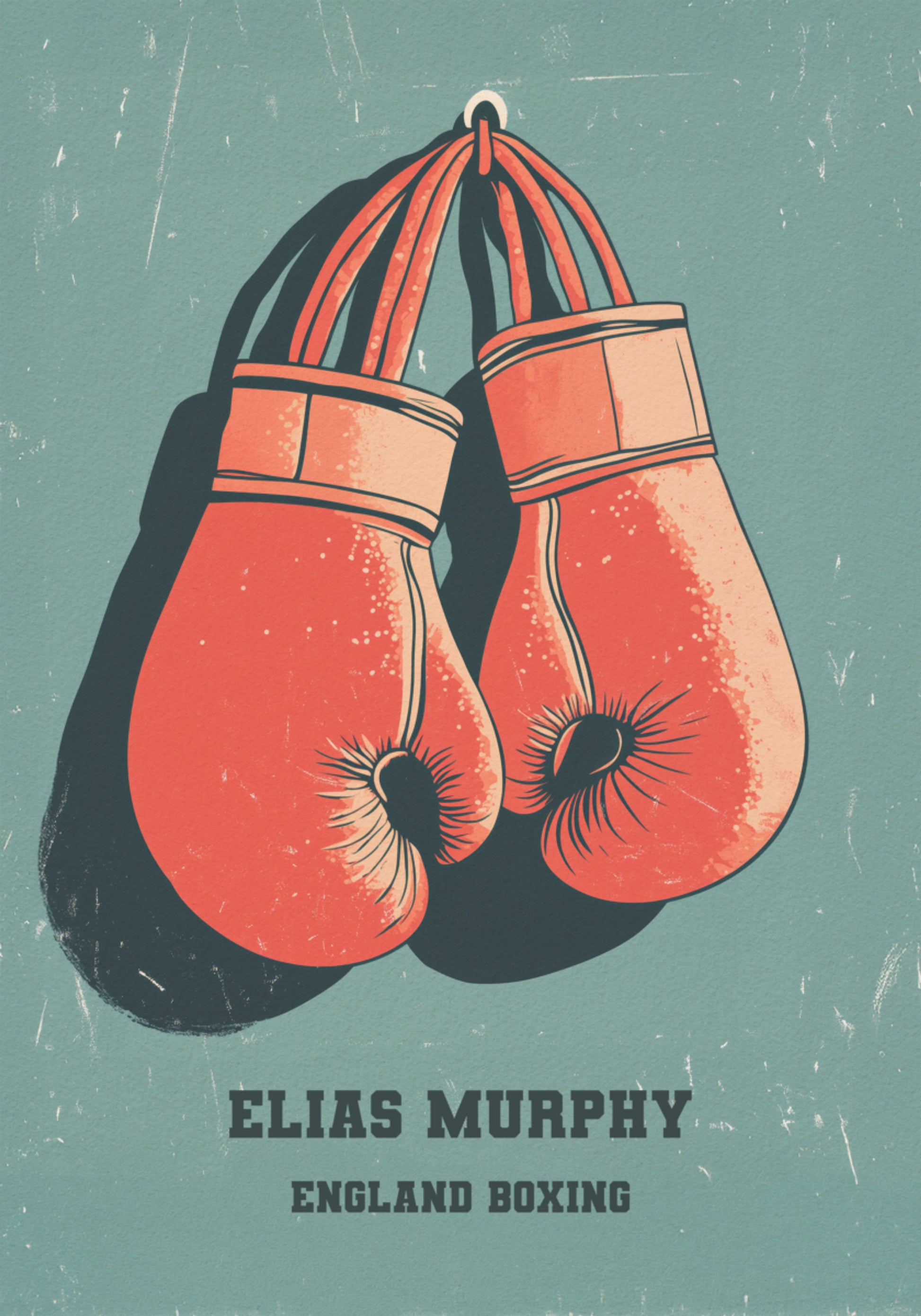 Vintage boxing glove artwork