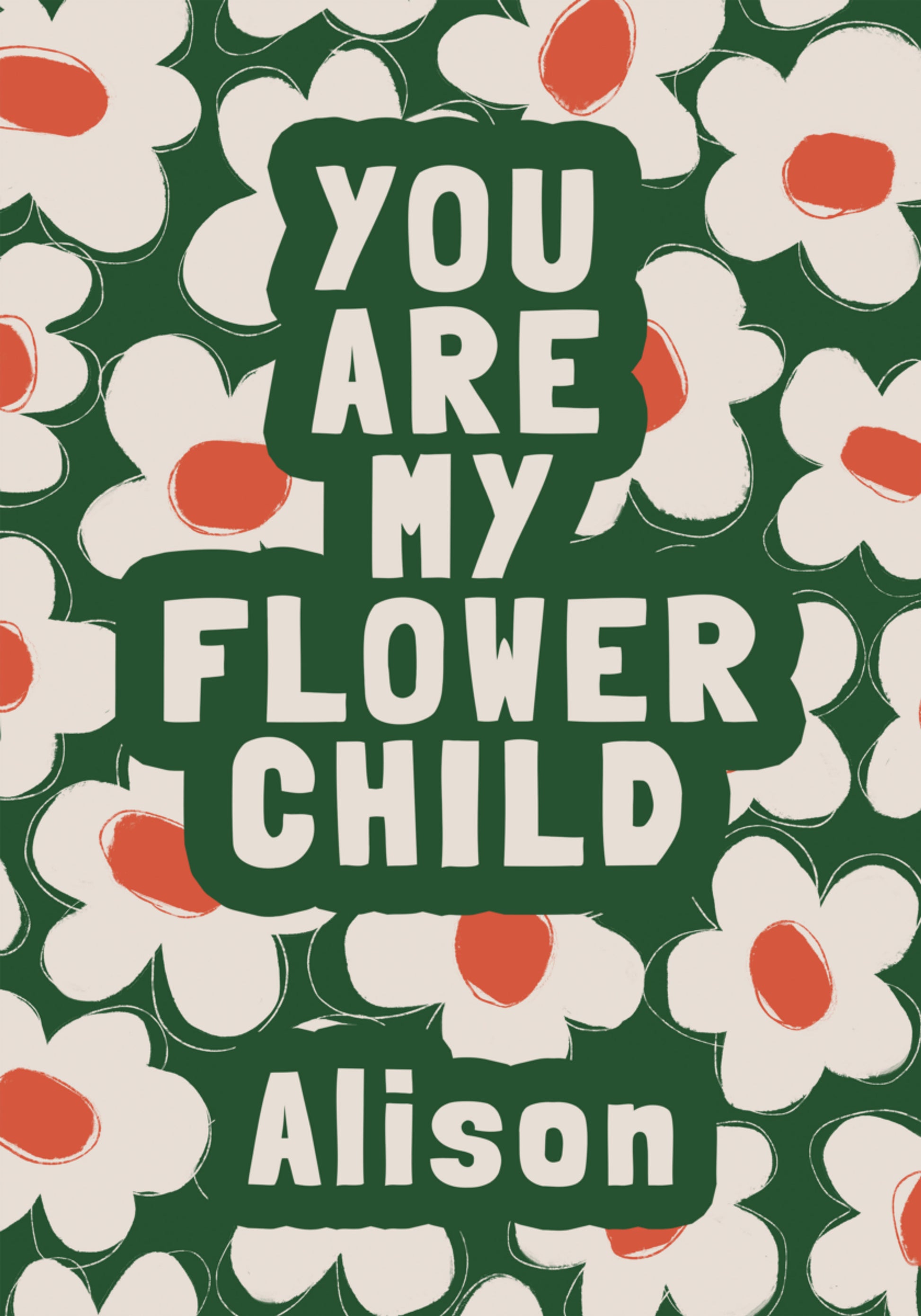 Floral Typography Art for Flower Child
