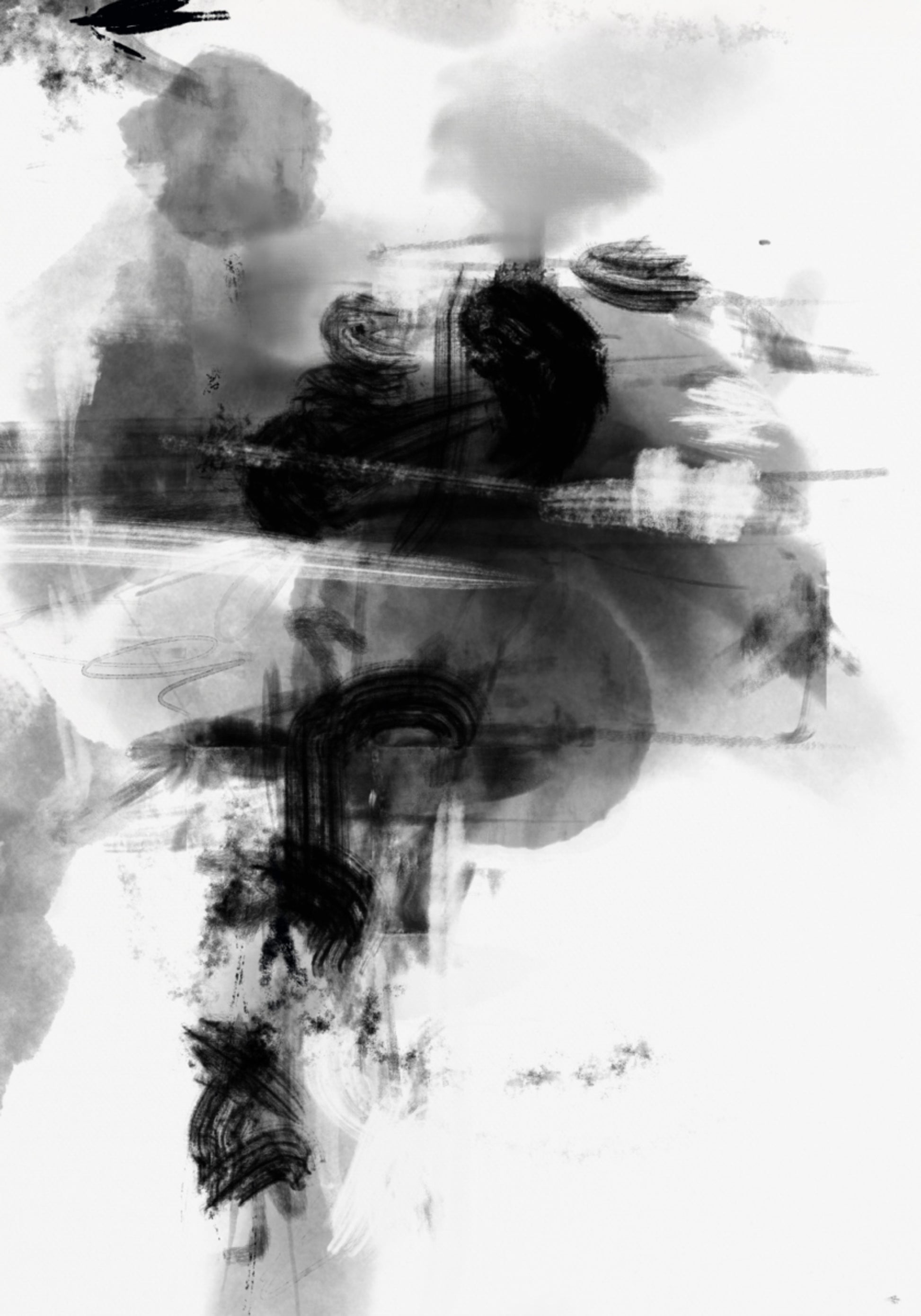 Dynamic Monochrome Abstract