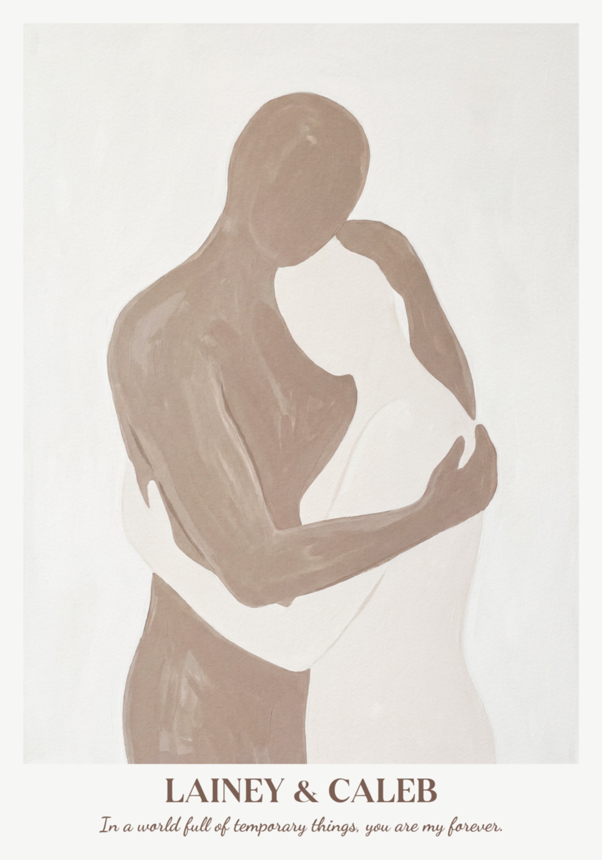 minimalist abstract silhouette of a couple